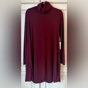 NWT Jackson Rowe Burgundy Ribbed Knit Dress. Large.